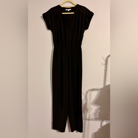 DR2 Pants - DR2 Black Wide Leg Jumpsuit | Elastic Waist | Size Small | Minimal Chic